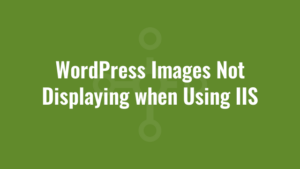 WordPress Images Not Displaying when Using IIS